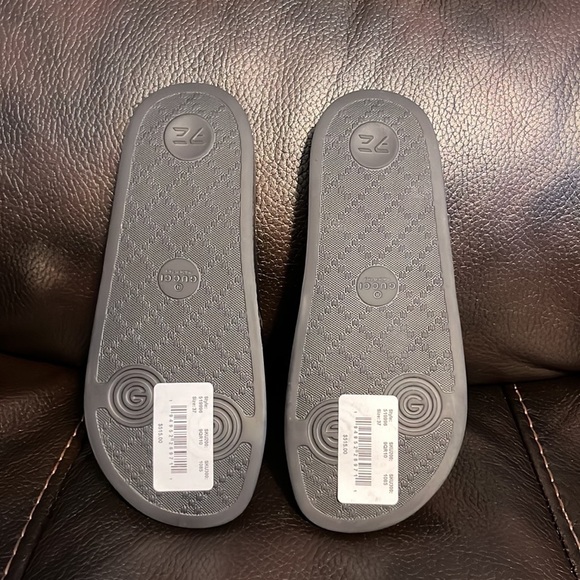 FINAL DROP / SALE!! Gucci Guccy limited edition leather logo sandals slides NWB - Picture 7 of 10